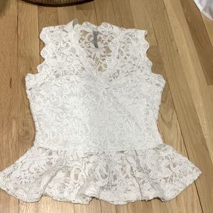 White lace tank top